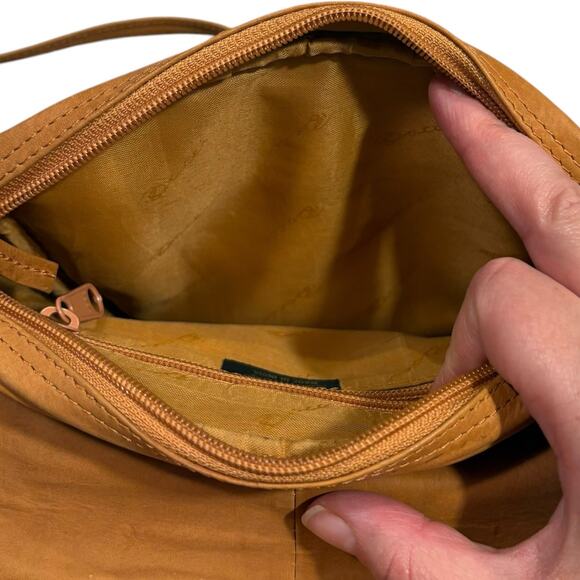 Bacci Tan Company Distressed Leather Mini Flap CrossBody Bag Purse Handbag - Picture 5 of 5